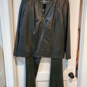 Plus Size Leather Suit